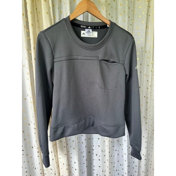 Adidas AEROREADY SAMPLE Crew Neck Front Slit Chest Pocket Pullover Sweatshirt S - Picture 2 of 8